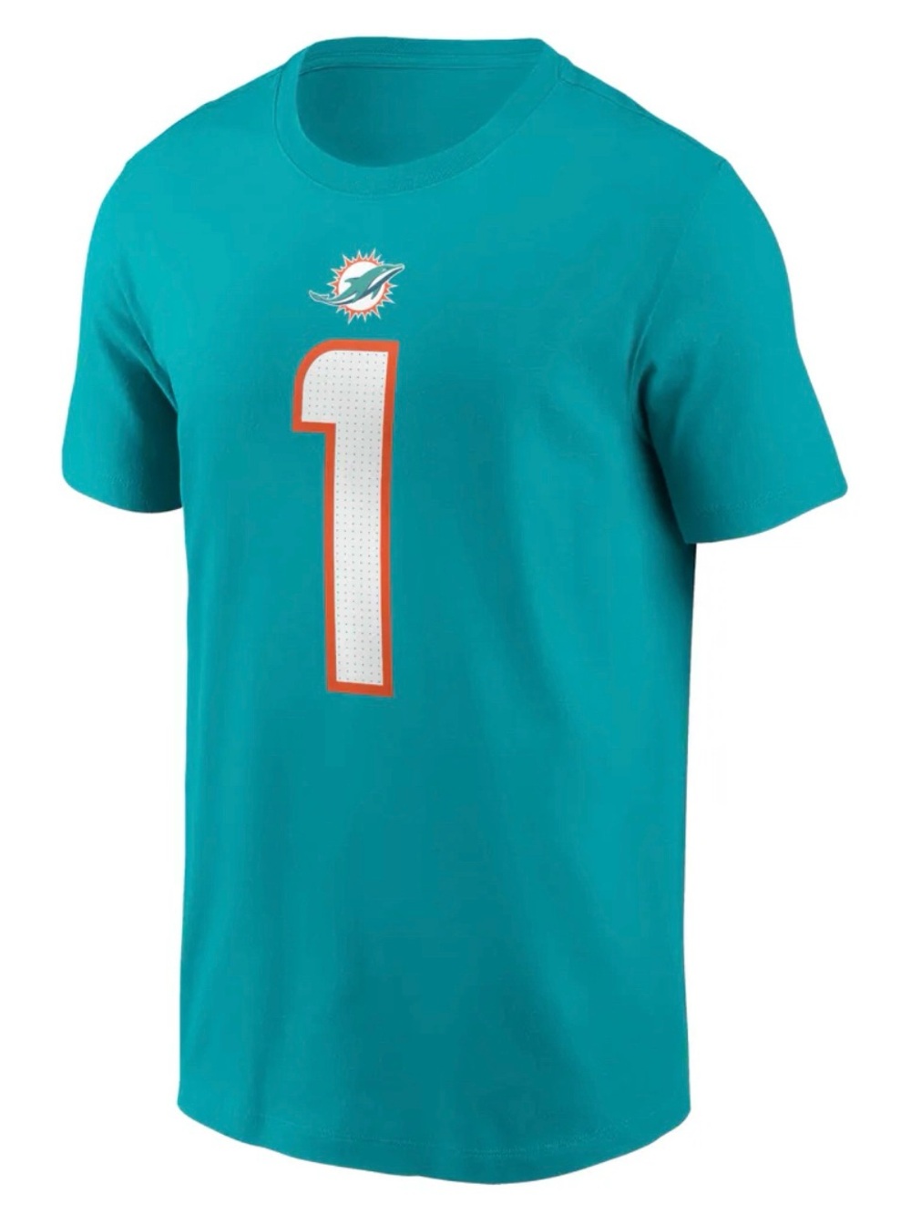 Nike Men's Teal Miami Dolphins #1 Logo T-Shirt Size S 🆕